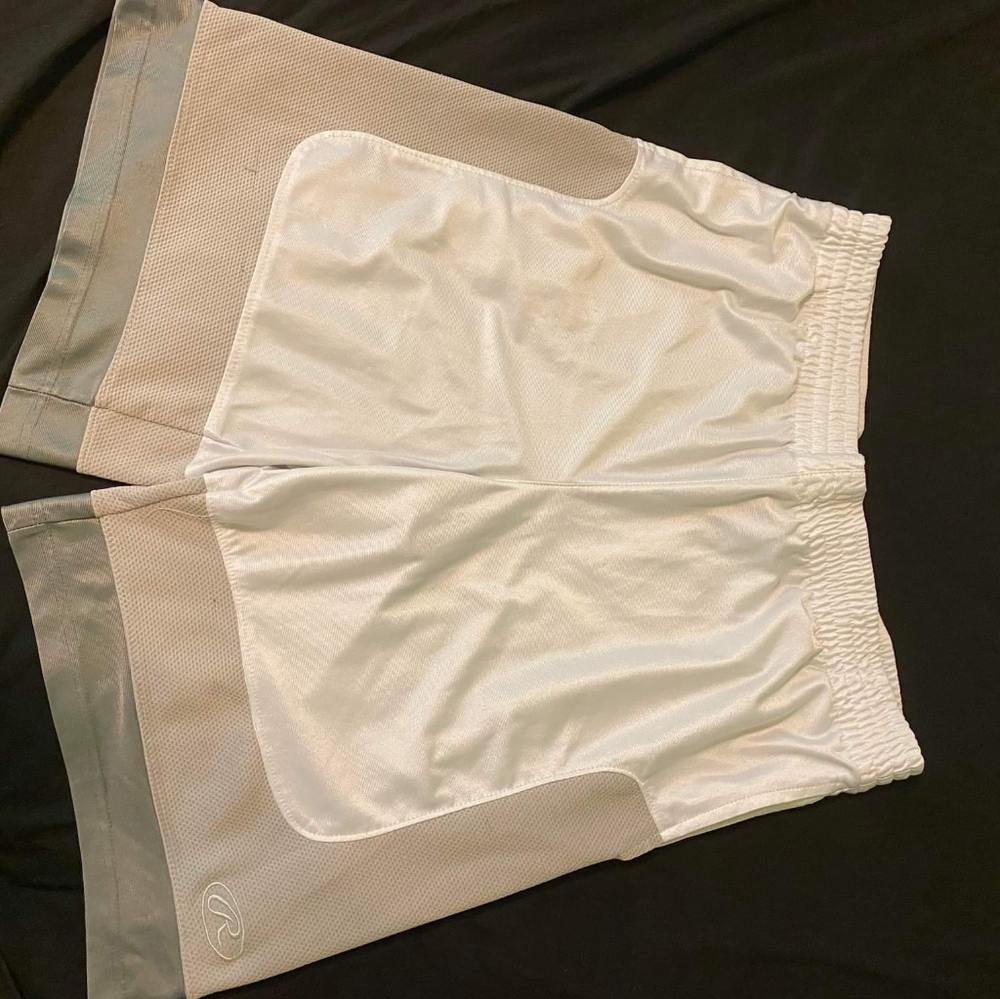 Rawlings white basketball shorts